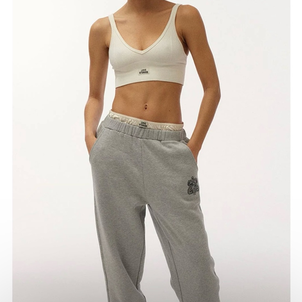 Cream Posey Knit Bralette by Love Story